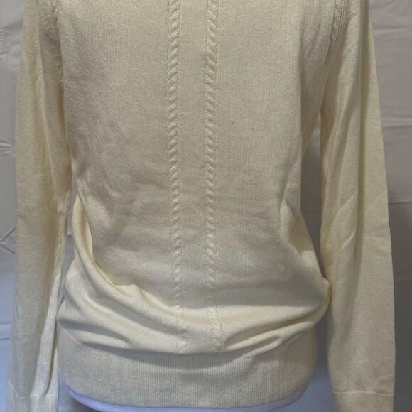 Banana Republic BR Wool Cream Sweater Knit Rope Accent size S Filpucci Italian - Picture 7 of 10